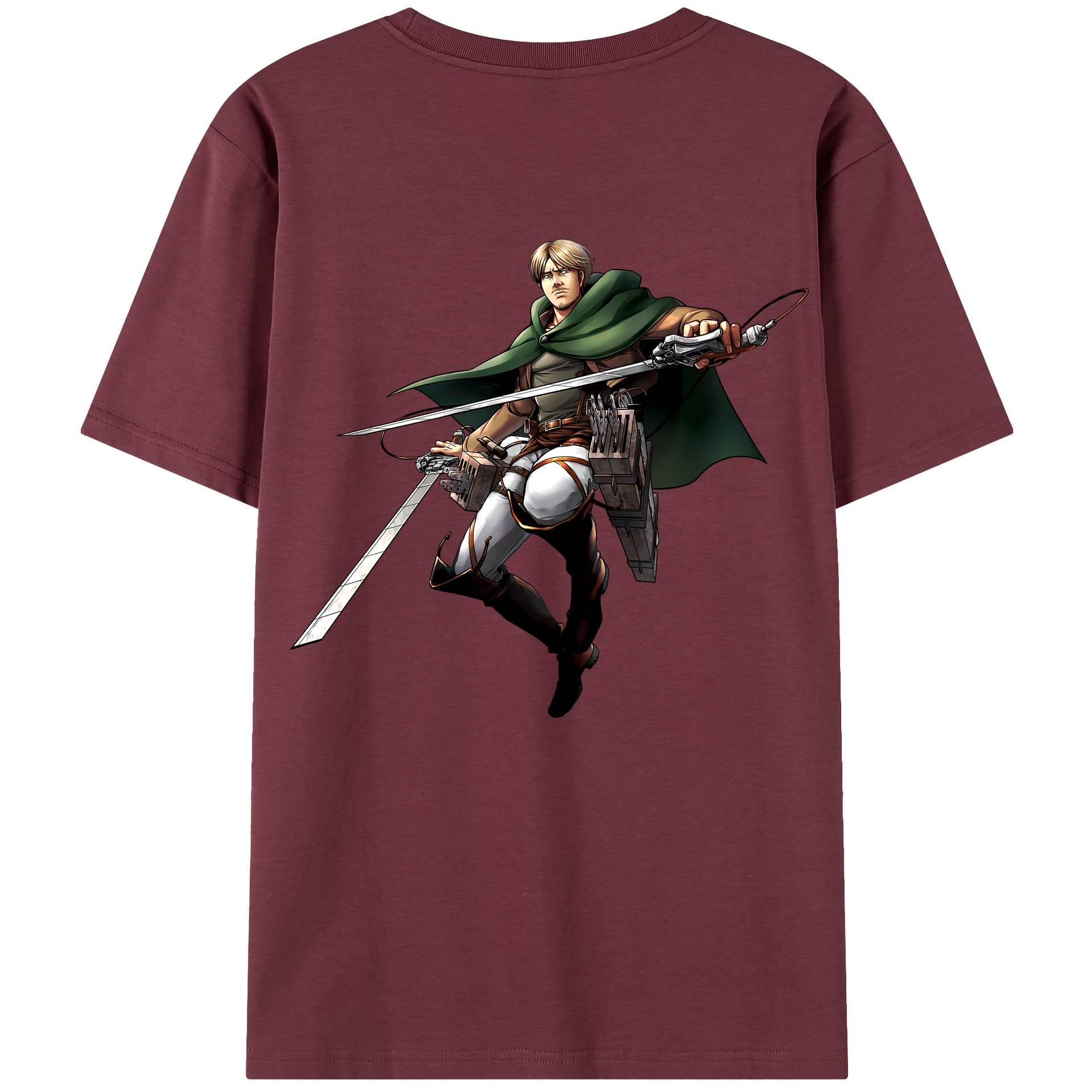 （画像用） 進撃の巨人 Attack on Titan 綿100％半袖Tシャツ（背面プリント）